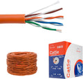 Cat5e 1000ft Utp Cable Solid Network Ethernet Bulk Orange - Gigabit
