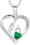 Women Heart Mum Necklace 925 Sterling Silver - Elegant Gift for Mum