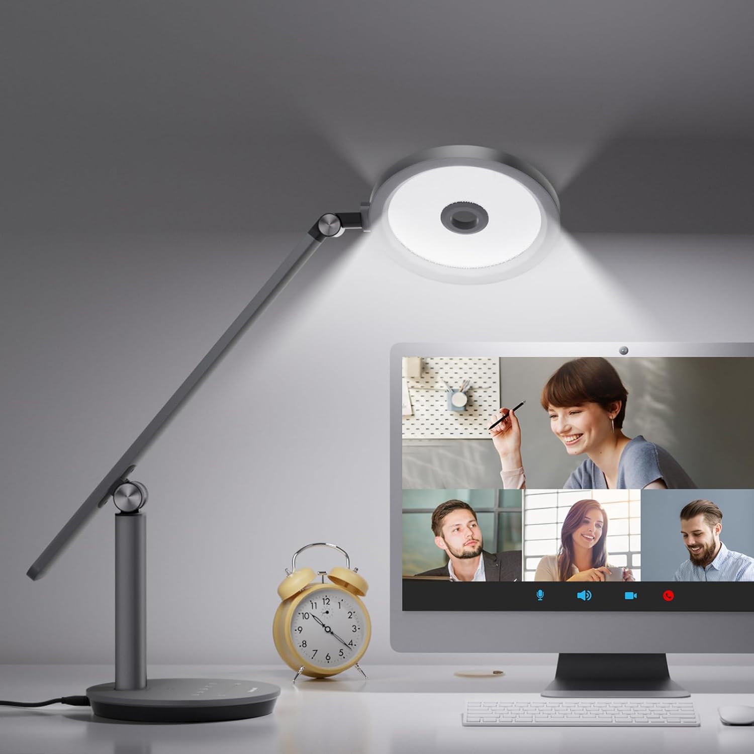 HONEYWELL Eye-Caring LED Desk Lamp: Dimmable & Timer for Productivity
