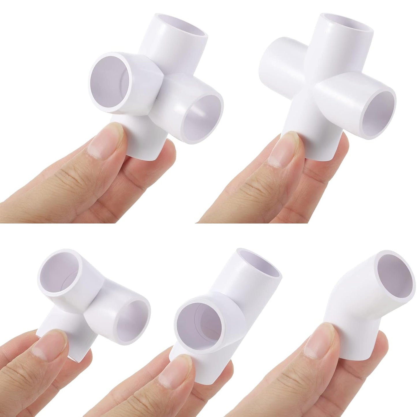 42 Pieces 3/4 Inch PVC Pipe Fittings Elbow Set for DIY Projects