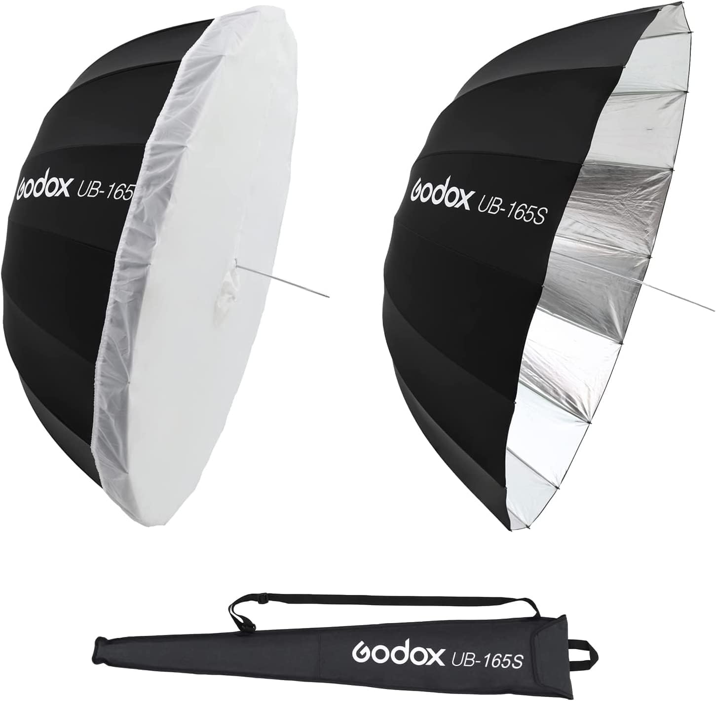 Godox UB-165S 65in Large Silver Reflective Umbrella for Photography