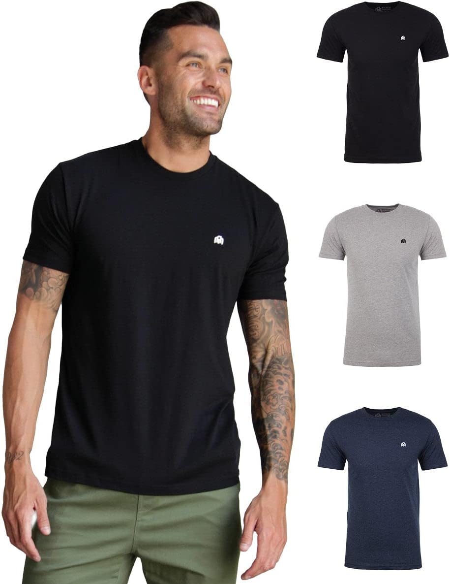 INTO THE AM Mens T Shirt with Logo - Soft Fitted Tees