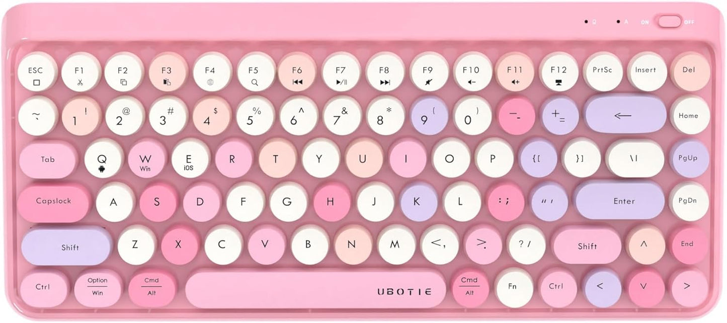 UBOTIE Portable Colorful Wireless Keyboard