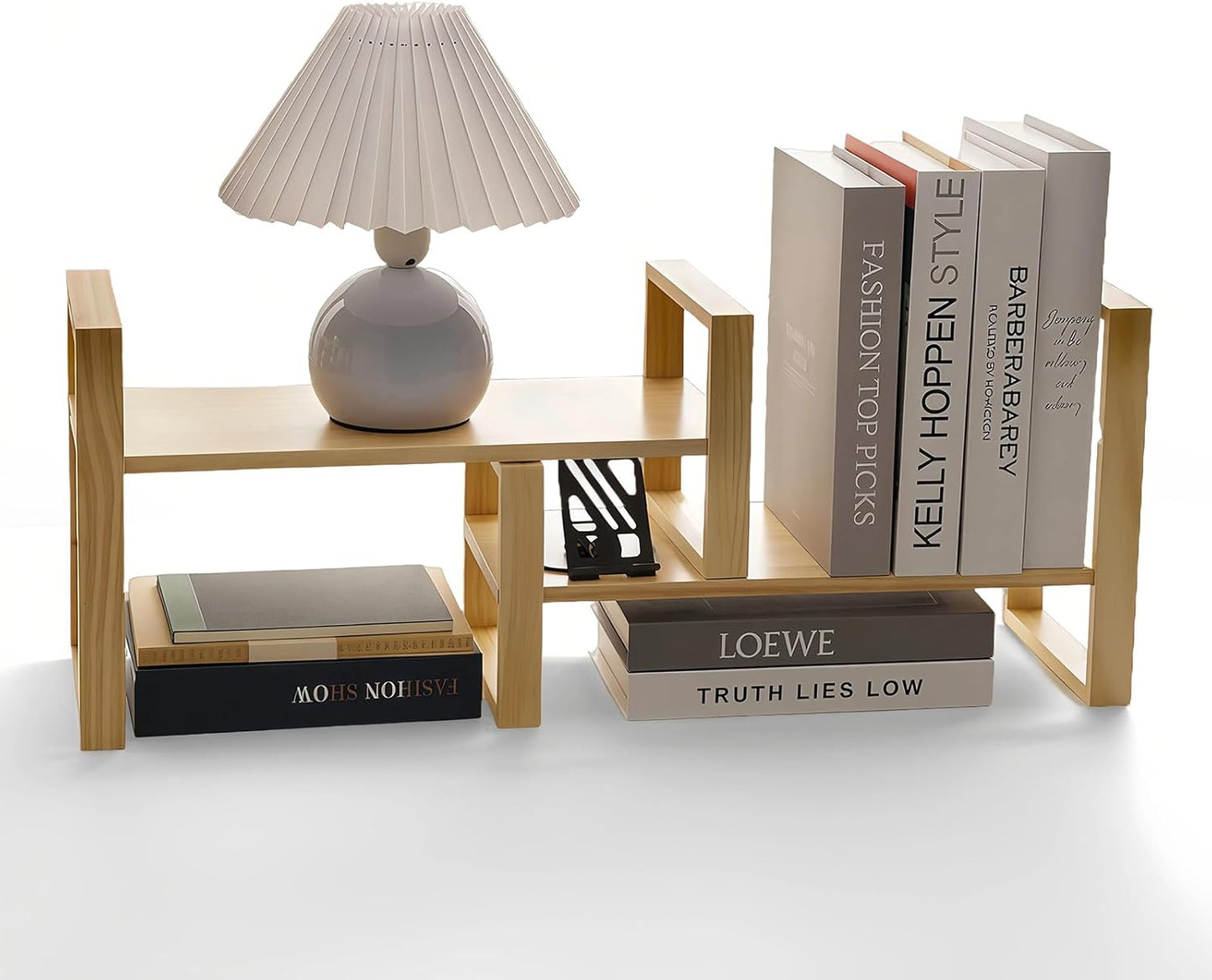 Adjustable Desk Organizer for Office & Home - Solid Pine Wood