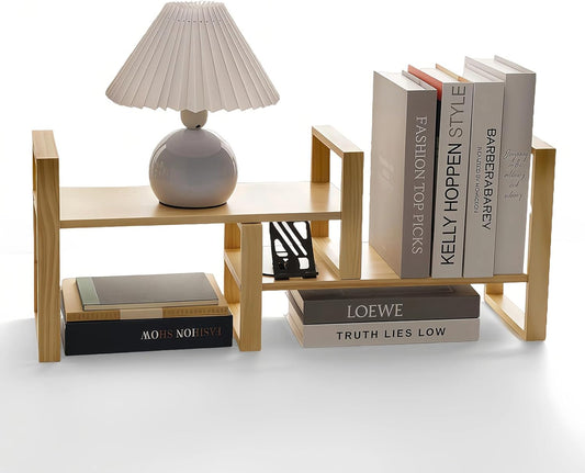 Adjustable Desk Organizer for Office & Home - Solid Pine Wood