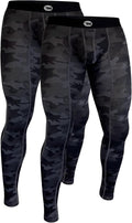 RM Real Men Compression Pants for Men - 1, 2 & 3 Pack Thermal Pouch