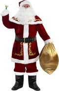 ABALAGU Men's Deluxe Santa Suit 12PCS Christmas Costume - Complete Set