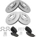 TRQ Front and Rear Brake Pad & Rotor Kit Compatible with 2005-2010 Fit