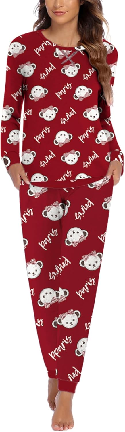 Ekouaer Pajamas for Women: Comfy Long Sleeve Jogger Set