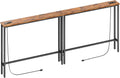 Narrow Console Sofa Table with Power Outlets - Space-Saving Charge