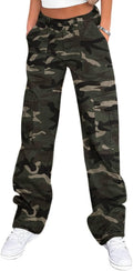 Lepunuo Cargo Pants for Women High Waisted Casual Stretchy Wide Leg