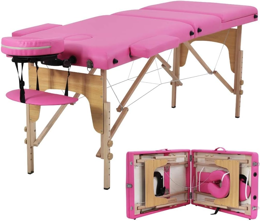 BestMassage Portable Massage Table - Height Adjustable Spa Bed