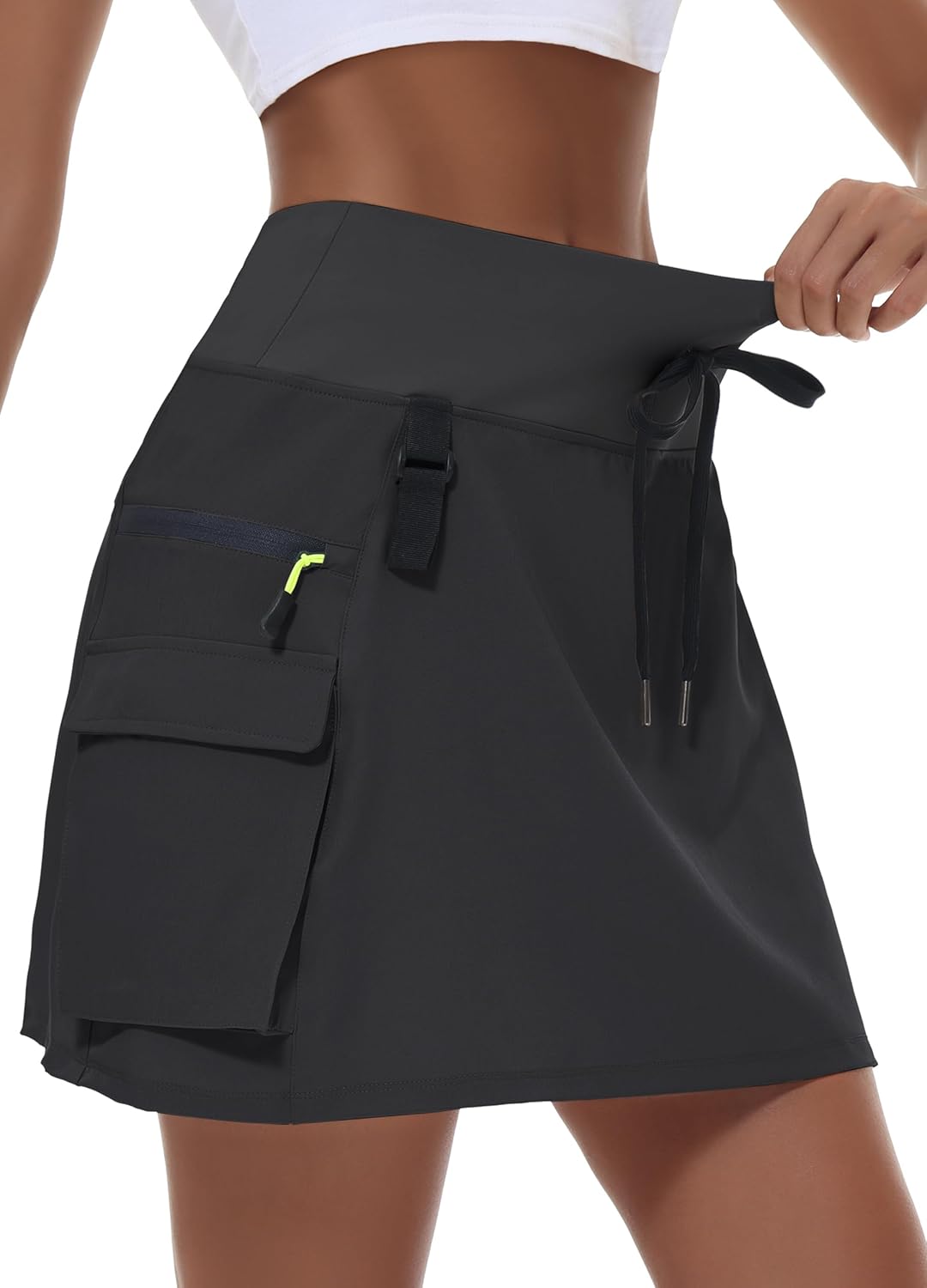 Women's Hiking Cargo Skort with Zipper Pockets for Active Wear