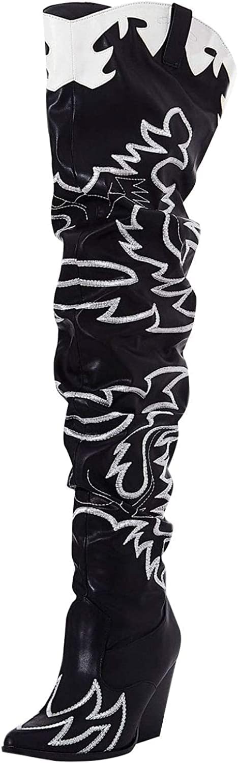Cape Robbin Women's Thigh High Cowboy Boots for Fall Winter