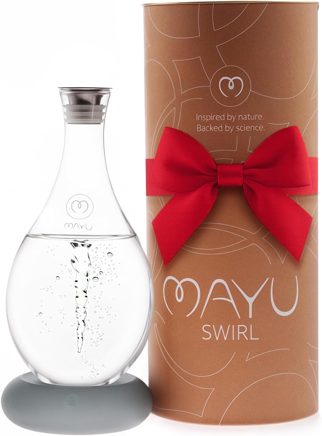 MAYU Swirl Structured Water Carafe with Innovative Vortex Tech