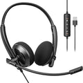 USB Headset with Microphone for PC - Noise-Cancelling Comfort