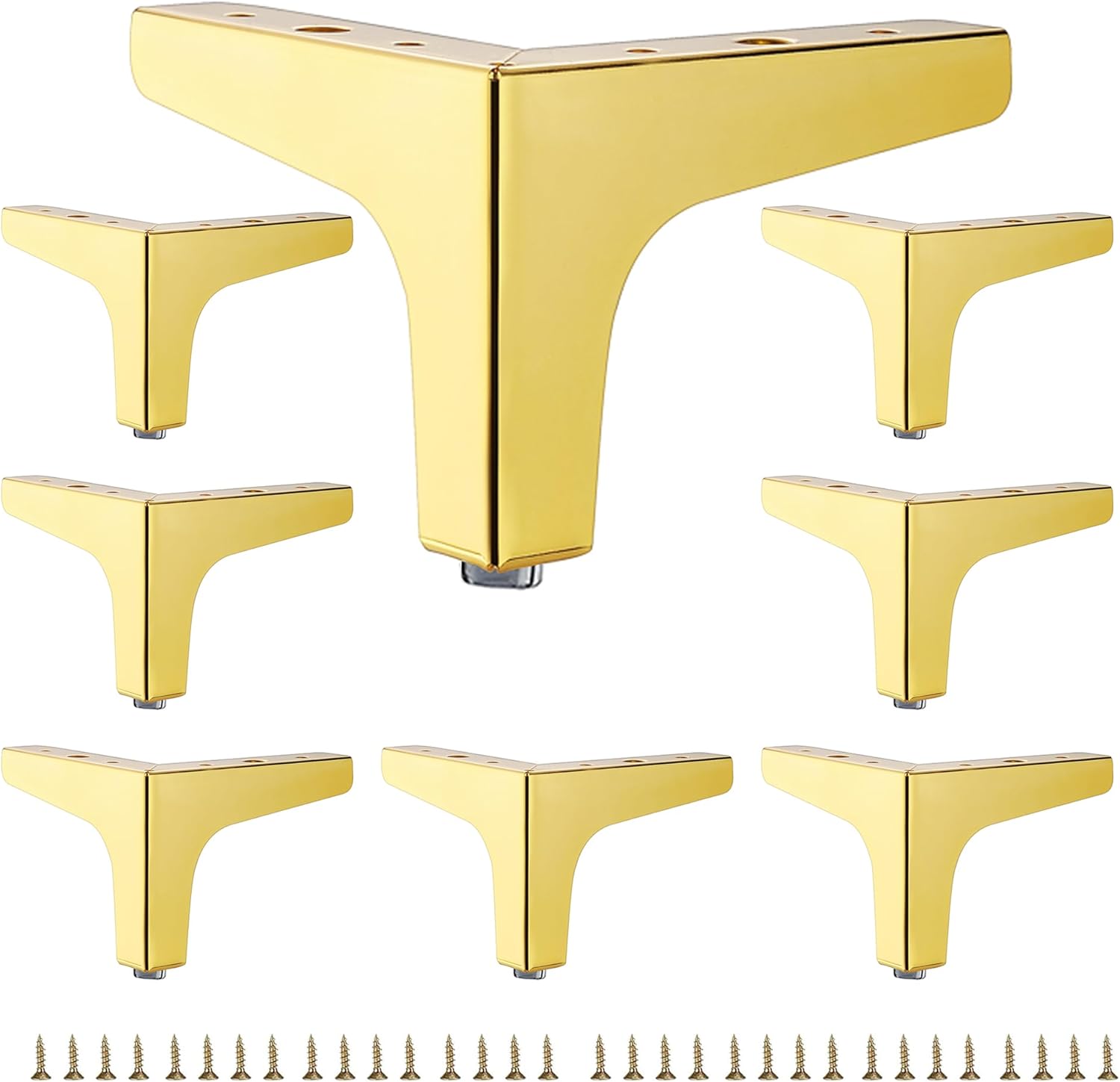 4 inch Gold Metal Furniture Legs by Smaxcn for DIY Projects