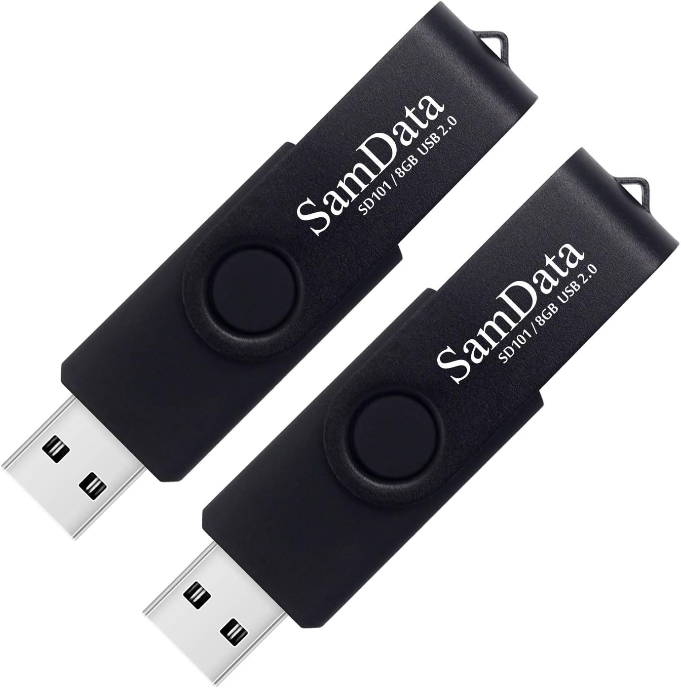 SamData 8GB 2 Pack USB Flash Drives with LED Light