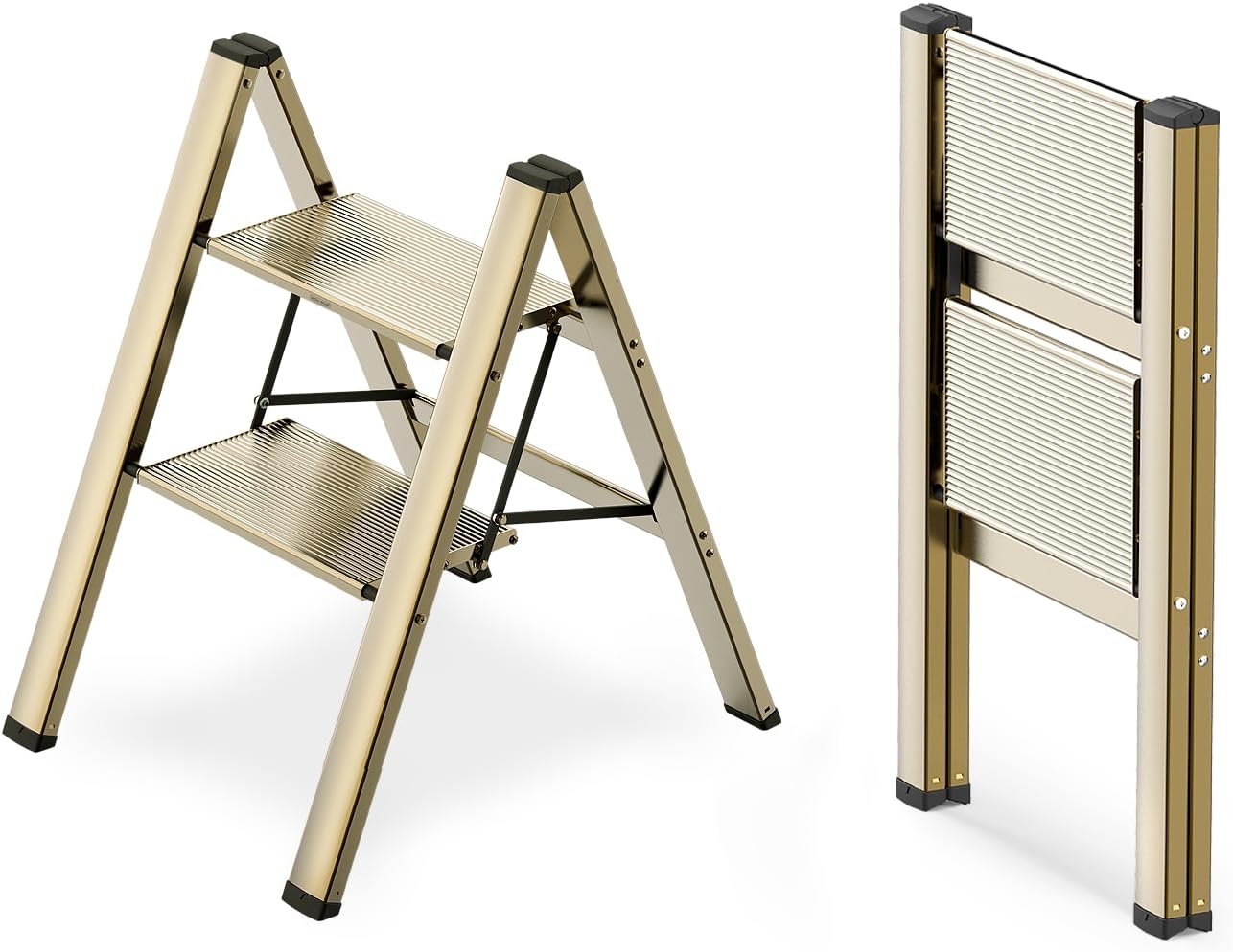 WOA WOA 2 Step Ladder - Lightweight Aluminum Folding Stool