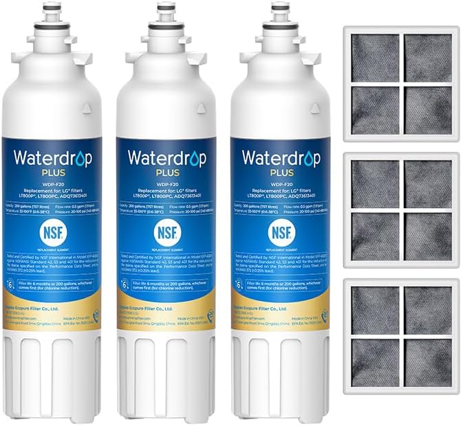 Waterdrop Plus ADQ73613401 NSF Certified Water Filter for LG