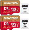 2 Pack 128GB Gigastone Memory Cards - 5 Years Free Data Recovery!