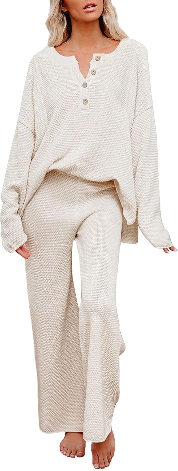 Pink Queen Women's 2 Piece Fall Outfit Lounge Set for Comfort