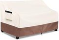 Beige & Brown Patio Sofa Cover 3-Seater - Heavy Duty Waterproof