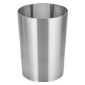mDesign Stainless Steel Round Metal Trash Can, Small 4 Gallon - Sleek