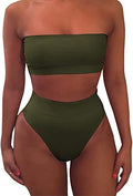Pink Queen Removable Strap High Waist Bikini Set - Flattering Cheeky