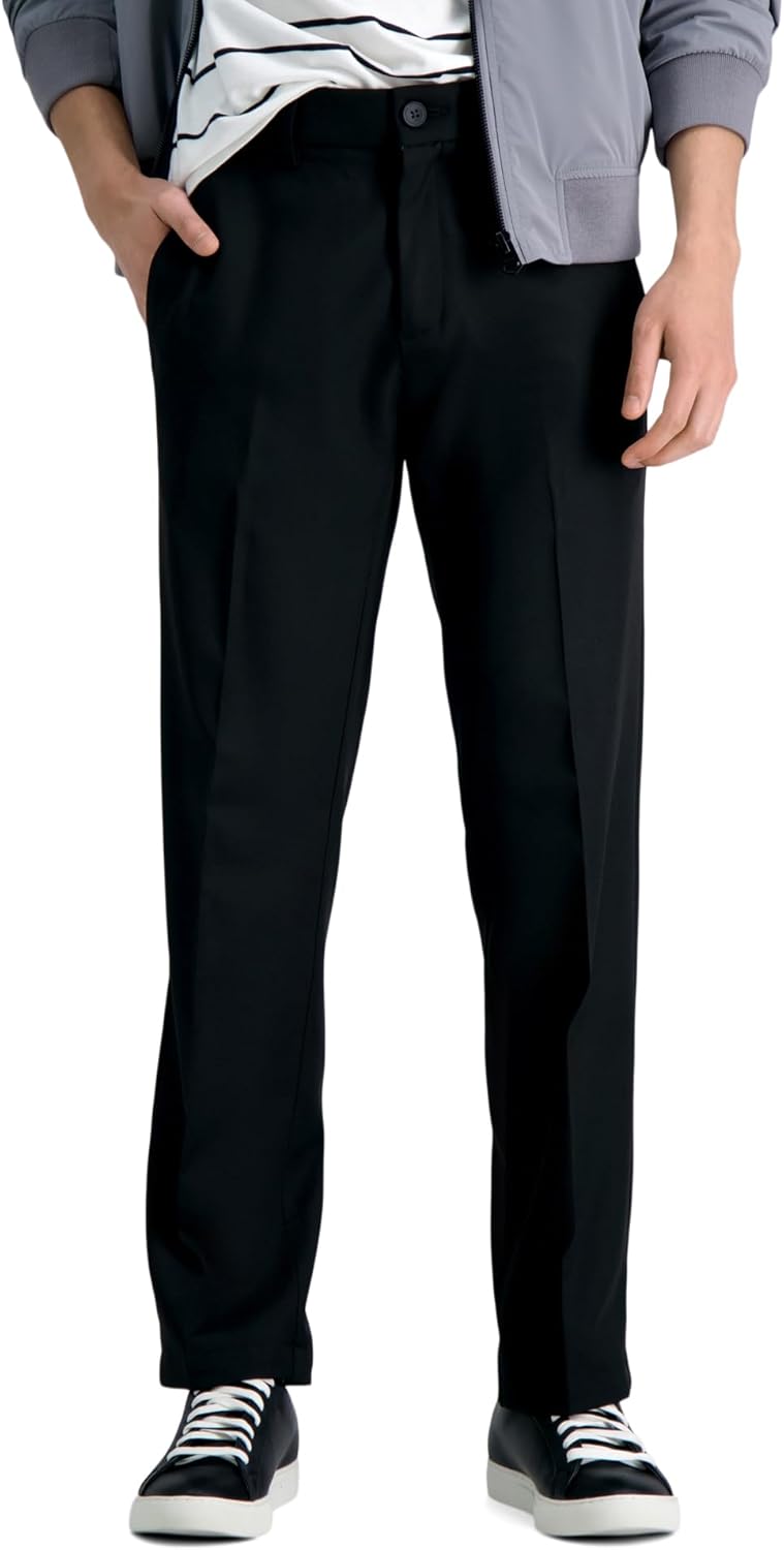 Haggar Men's Cool 18 Pro Straight Fit Casual Pant for Comfort