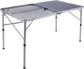 REDCAMP Folding Table Half net Half Table for Outdoor Camping