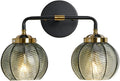 Mid Century Vanity Light with Green Glass Shade for Modern Homes