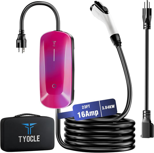 2025 Tyocle Fast EV Charger - Portable AI Tech, Charges All EV Models