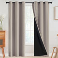 100% Blackout Curtains 42 x 84 in - Thermal Grommet Panels for Bedroom
