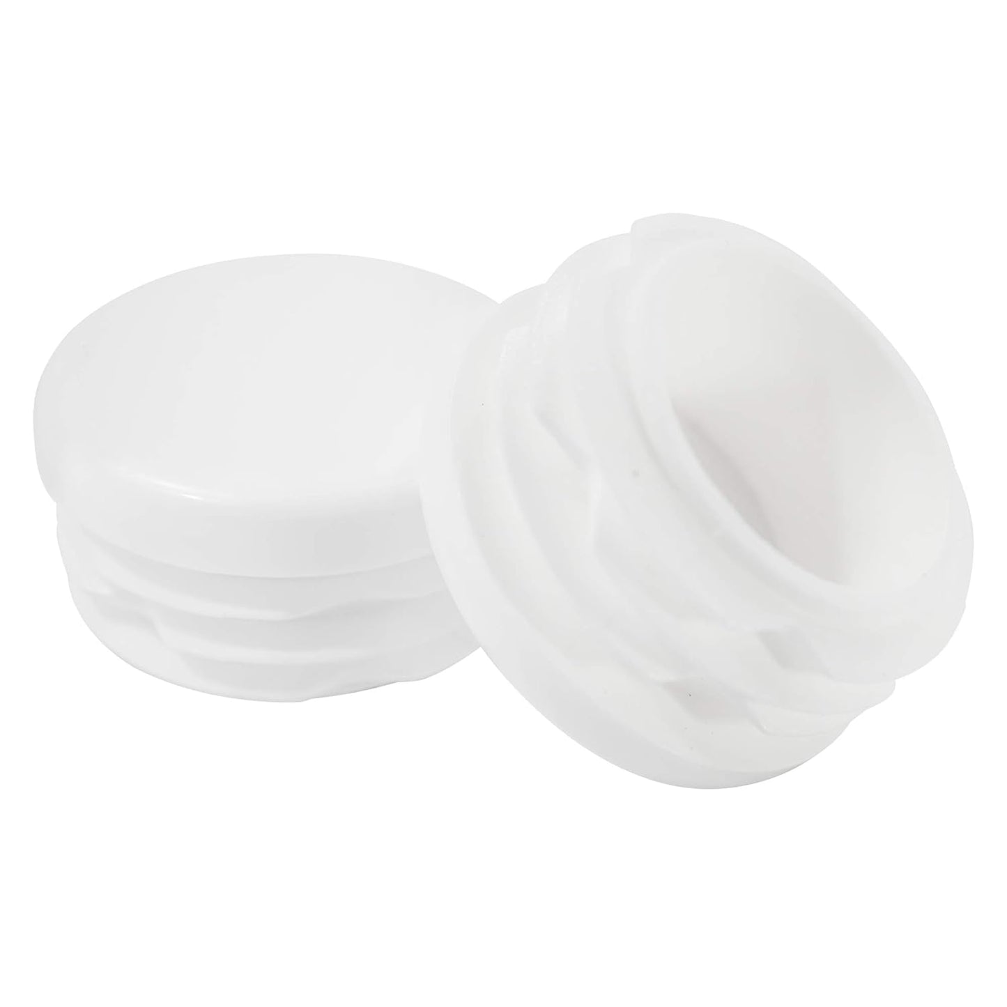 10 Pack 1 White Plastic End Caps - Furniture Floor Protectors