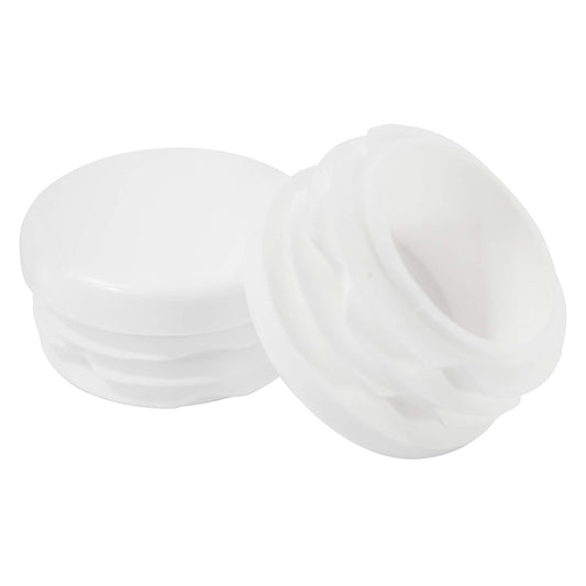 10 Pack 1 White Plastic End Caps - Furniture Floor Protectors