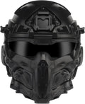 Tactical Airsoft Helmet Full Face Mask with Built-in Headset