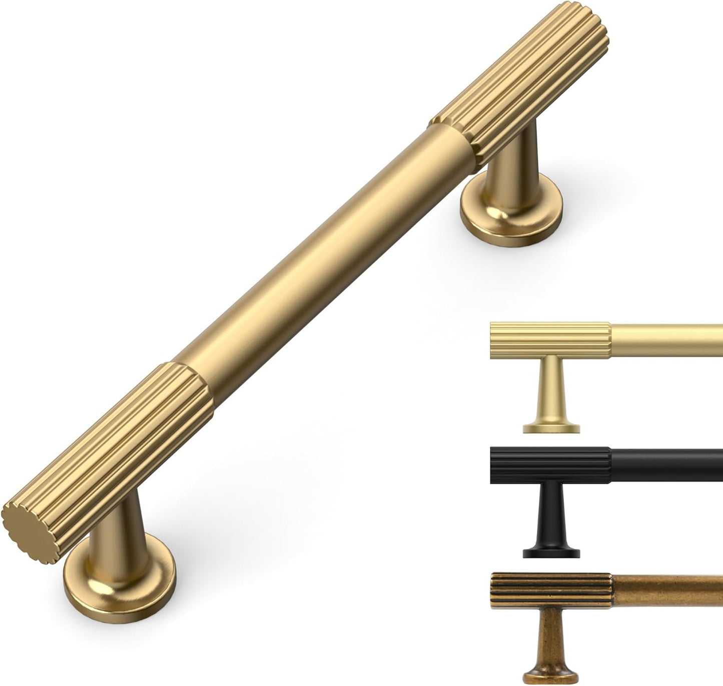 10 Pack 3.75 Inch Cabinet Pulls in Champagne Bronze Finish