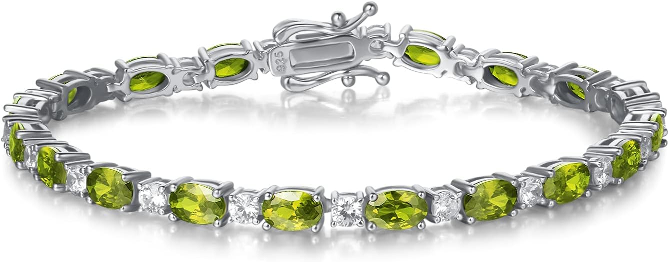 FANCIME Birthstone Bracelets in Sterling Silver for Women