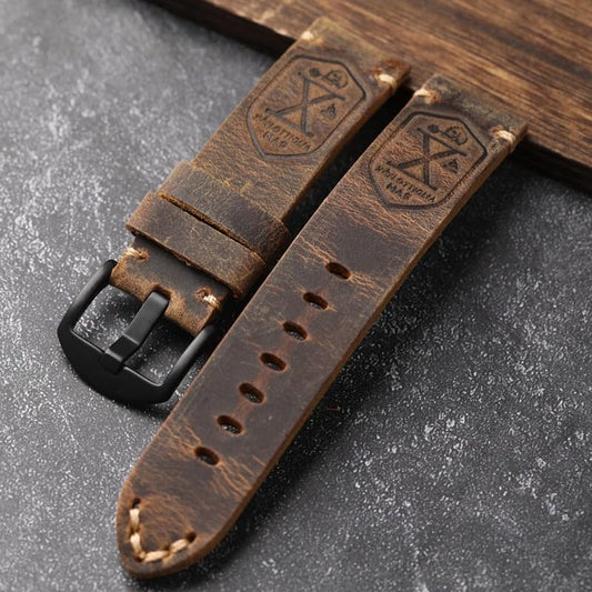 WONJOY Vintage Leather Band: Samsung Galaxy Watch & Garmin Venu