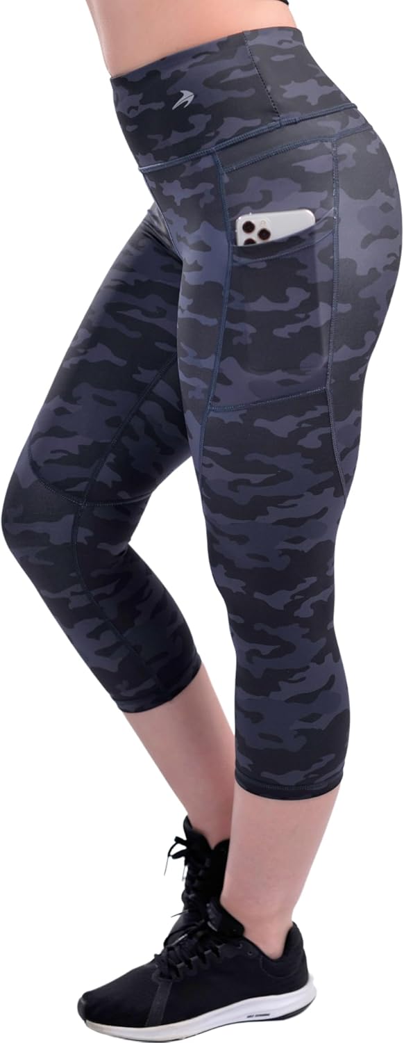 CompressionZ High Waisted Capri Leggings for Tummy Control