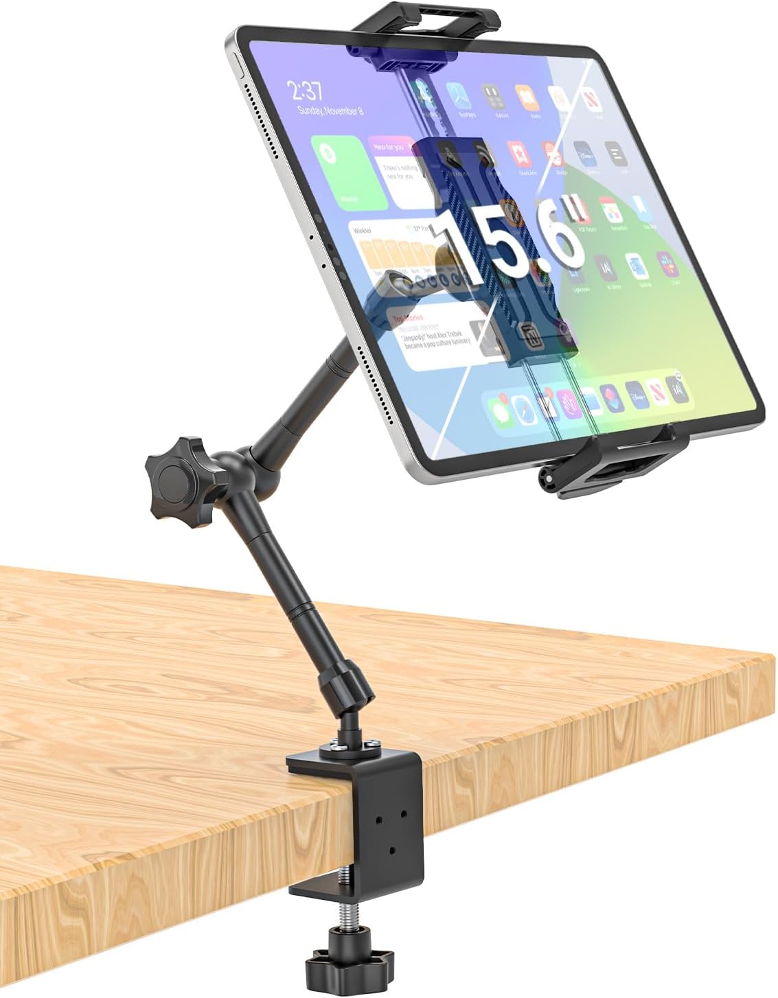 Adjustable Metal Desk Tablet Mount for 6.1-15.6 in Devices