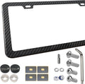 Carbon Fiber License Plate Frame - Slim Stainless Steel Frame