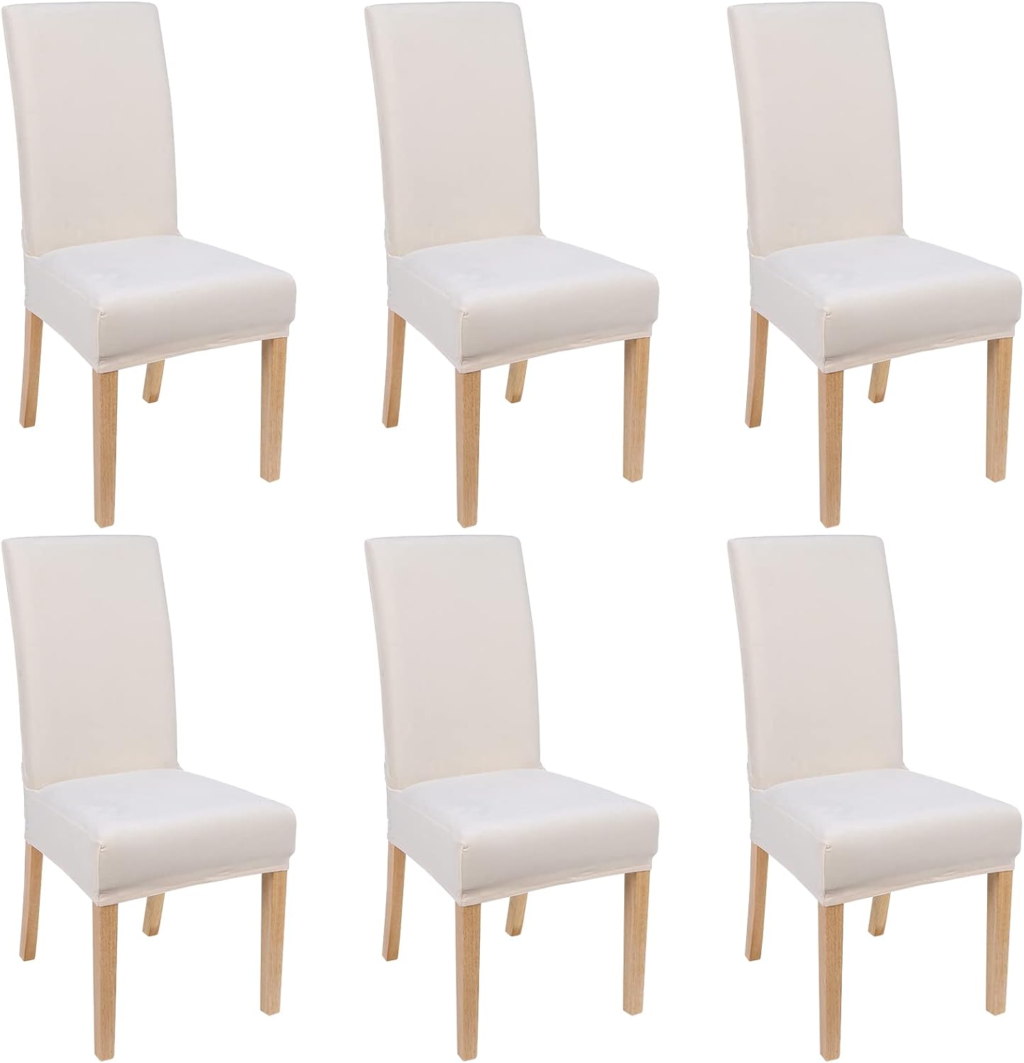 Smiry Velvet Stretch Chair Covers for Dining Room Set of 6
