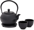 Juvale Cast Iron Teapot 1200 mL - Stovetop Japanese Tea Set