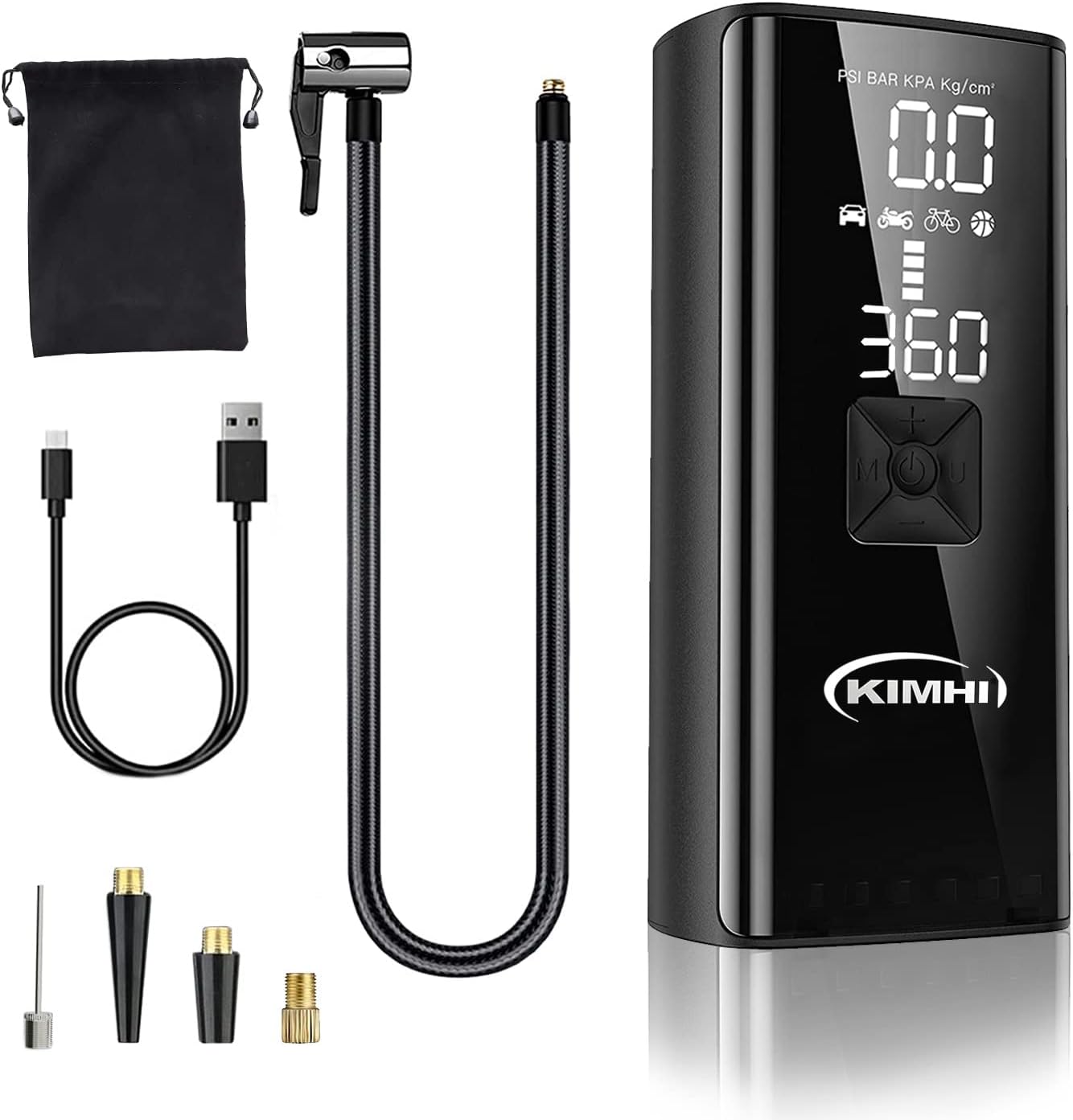 KIMHI 150 PSI Cordless Air Pump - Ultra Fast Inflation!