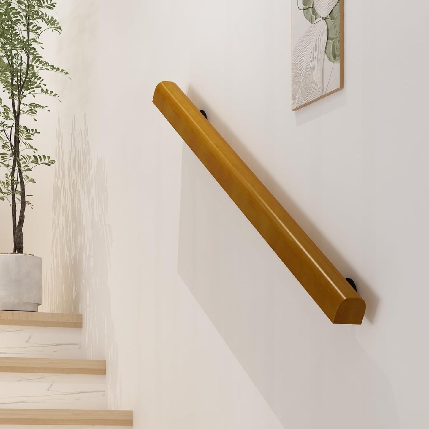 2FT Wooden Stair Railing Indoor for Safety and Style