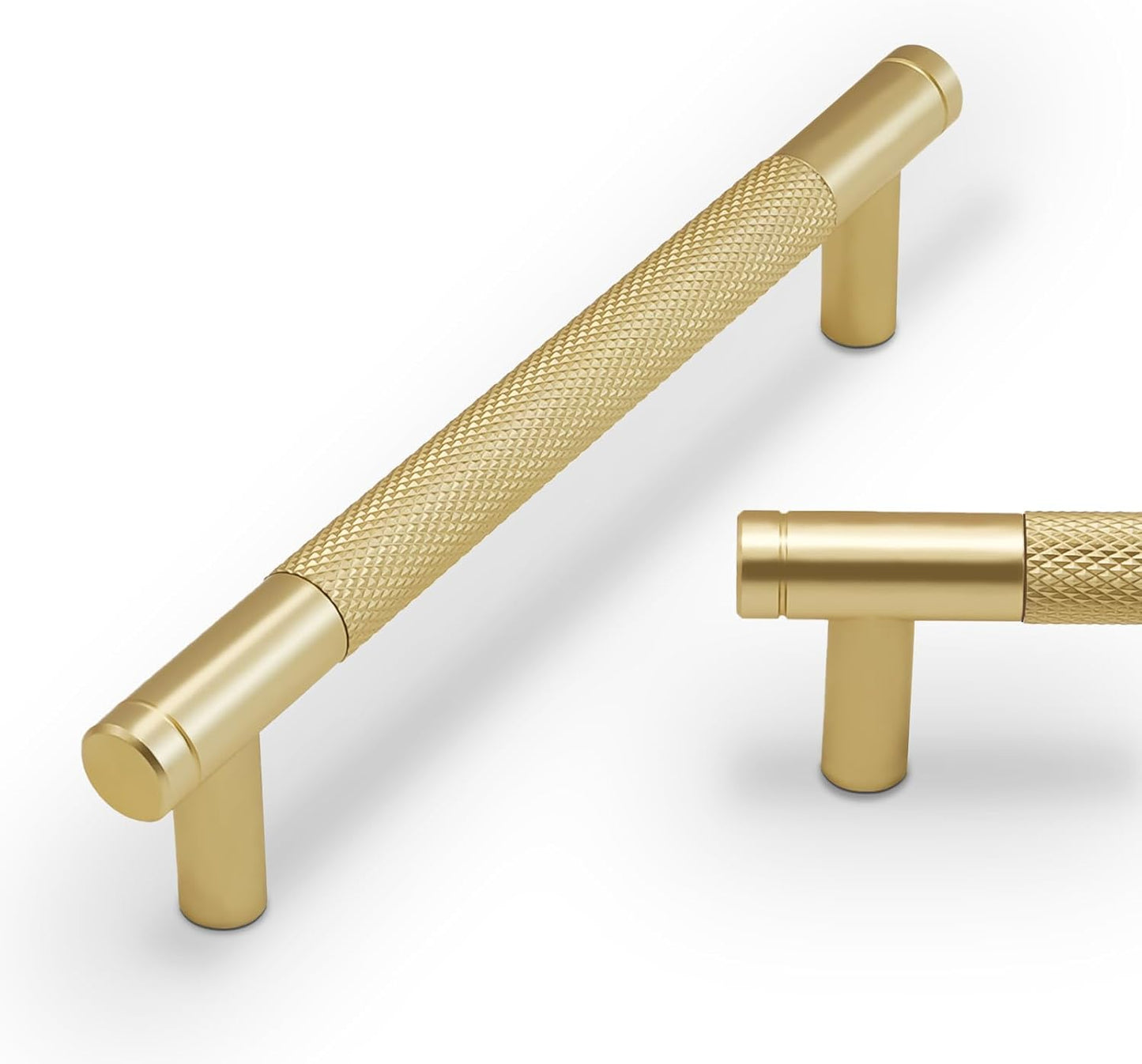 10 Pack 5Inch Kitchen Cabinet Handles in Brushed Gold Finish