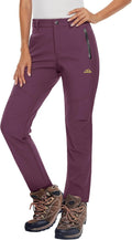 Women's Fleece Lined Waterproof Insulated Snow Ski Pants - Softshell