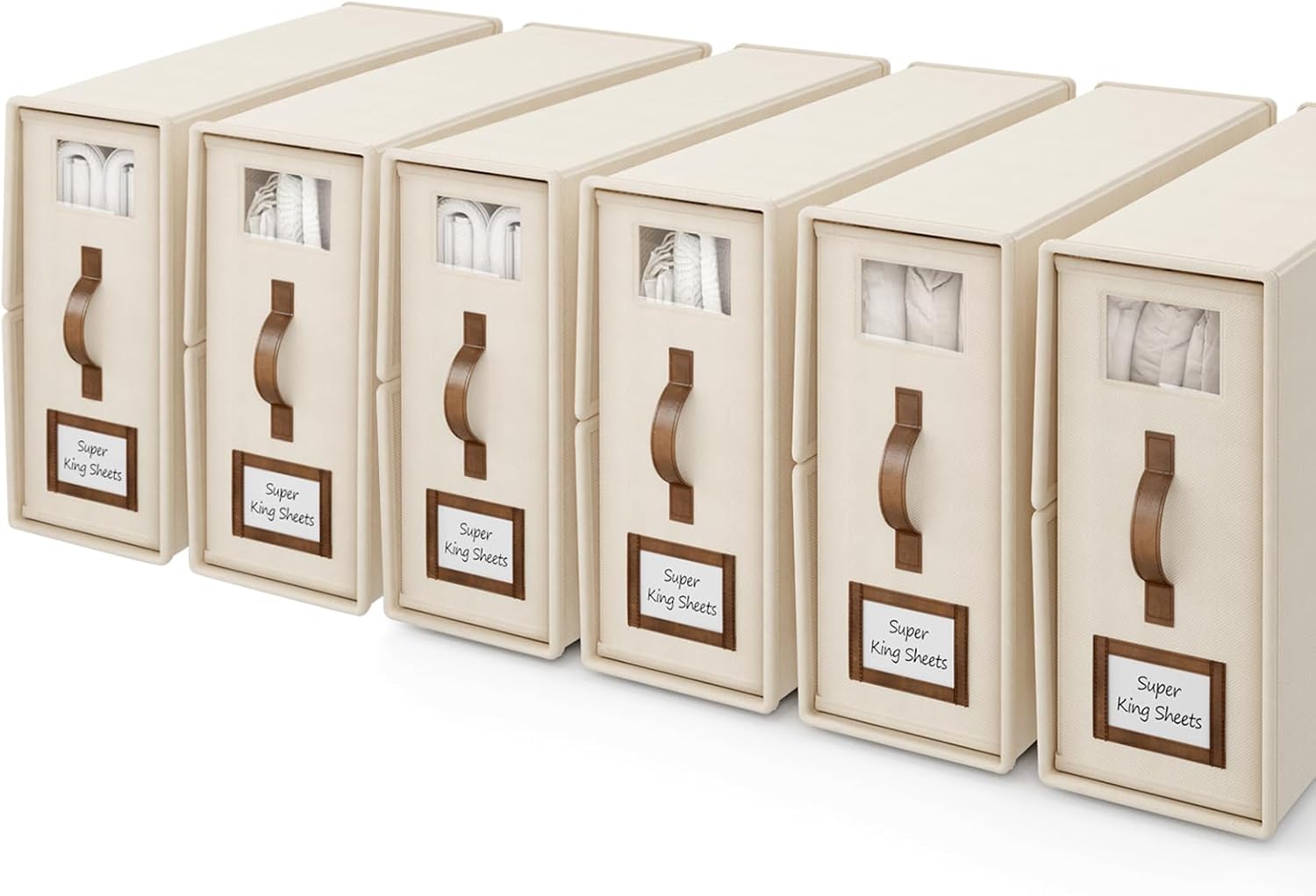 Foldable Bed Sheets Set Organizers for Cal King Size Bedding